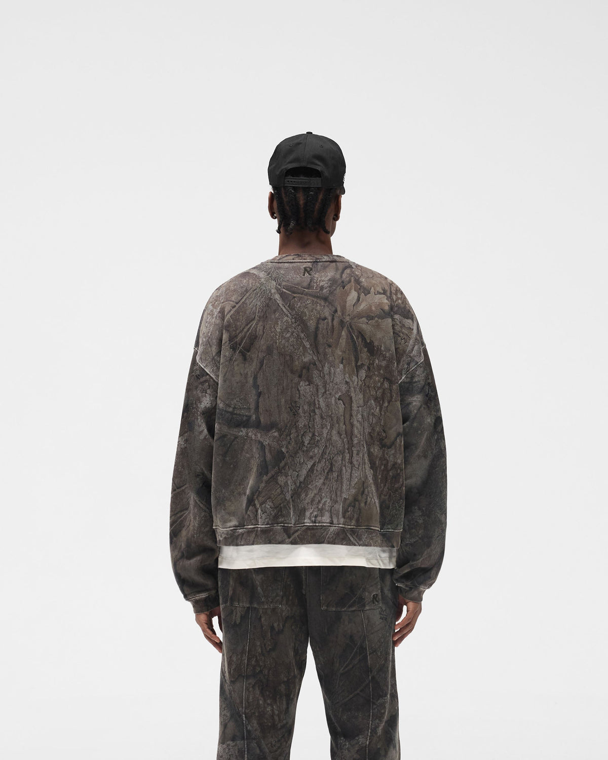Initial Overdye Realtree® Boxy Sweater - Overdyed Black
