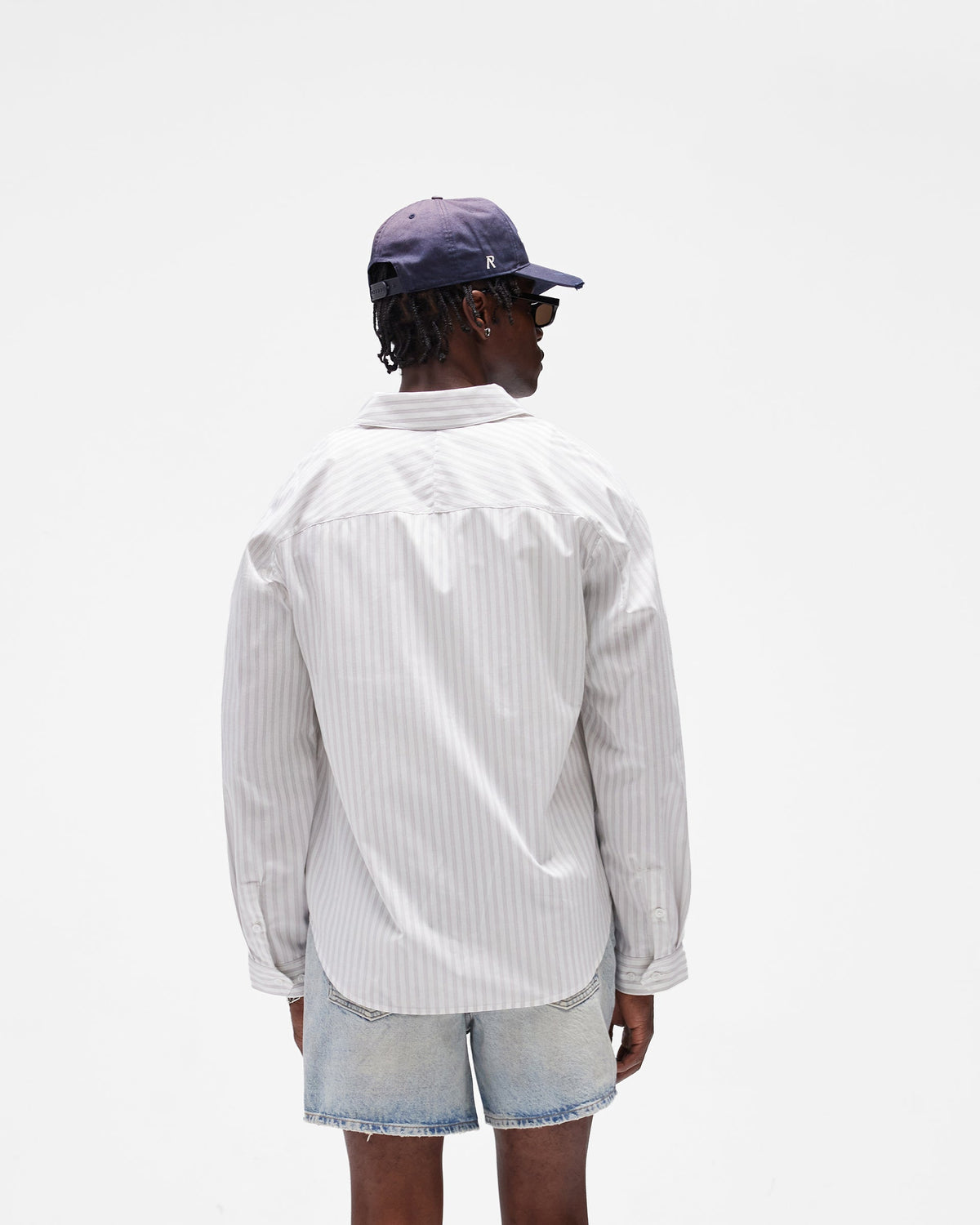 Pinstripe Shirt - Flat White