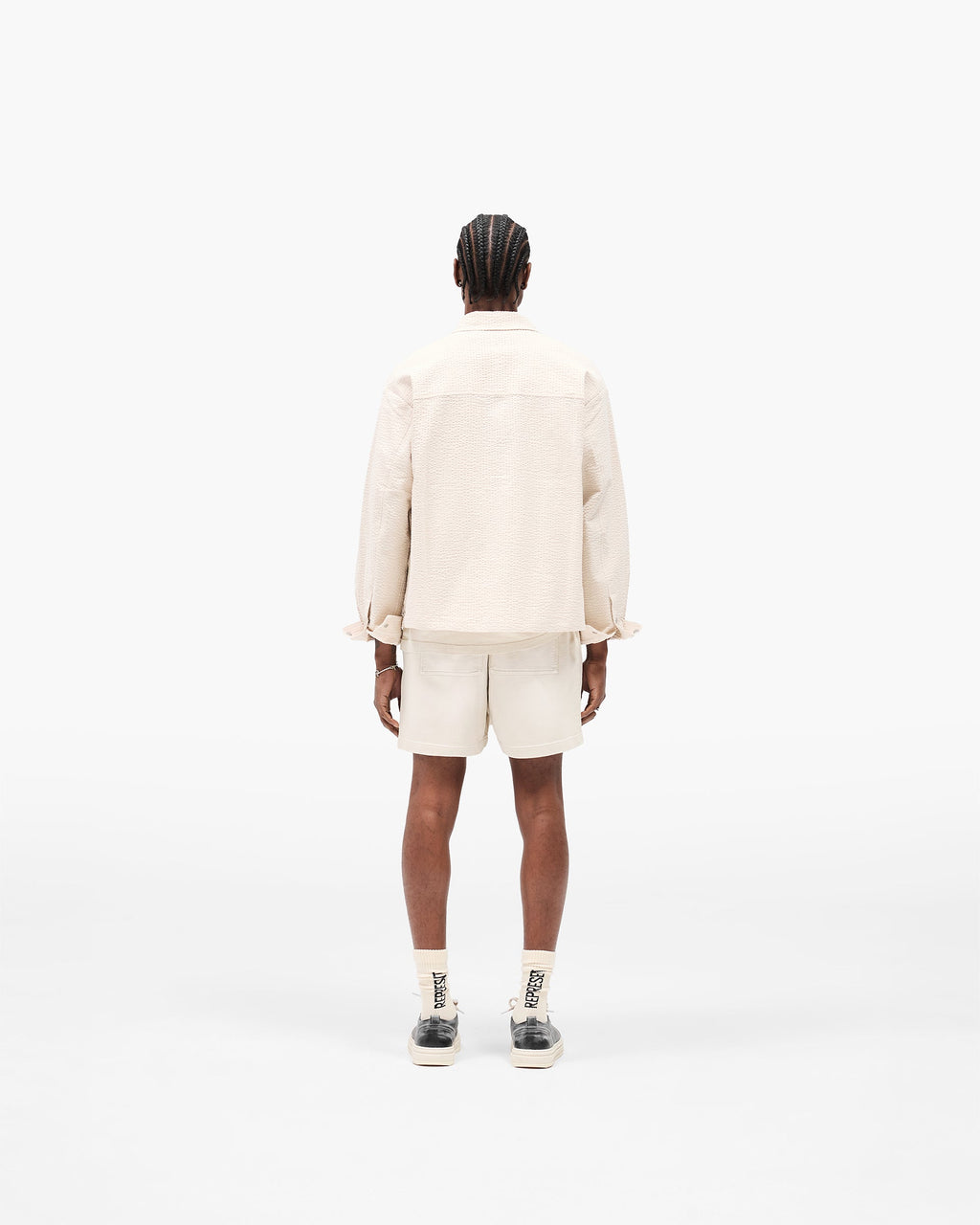 Textured Long Sleeve Shirt - Champagne