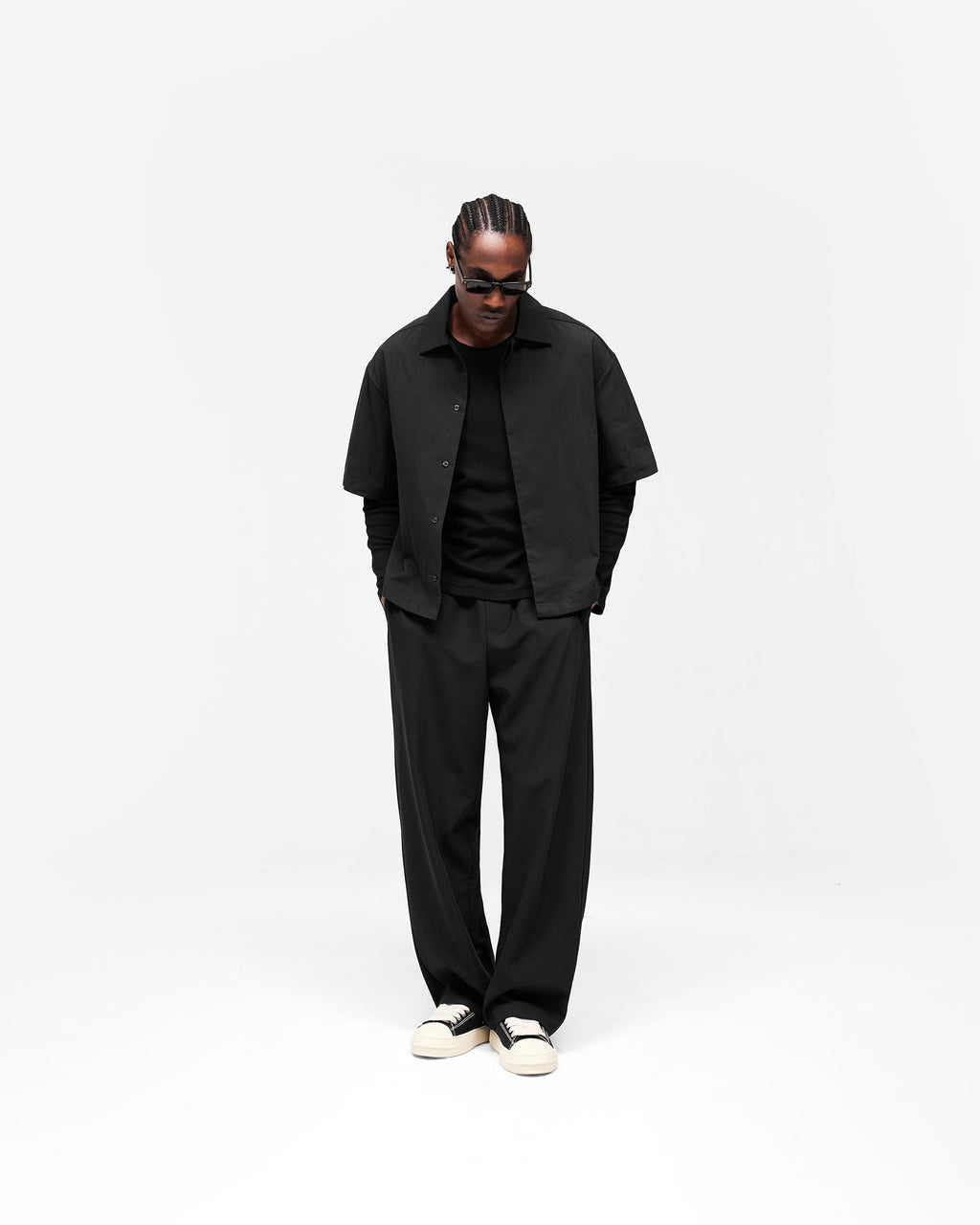 Initial Short Sleeve Shirt - Jet Black