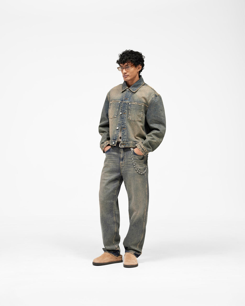 Denim Trucker - Blue Cream