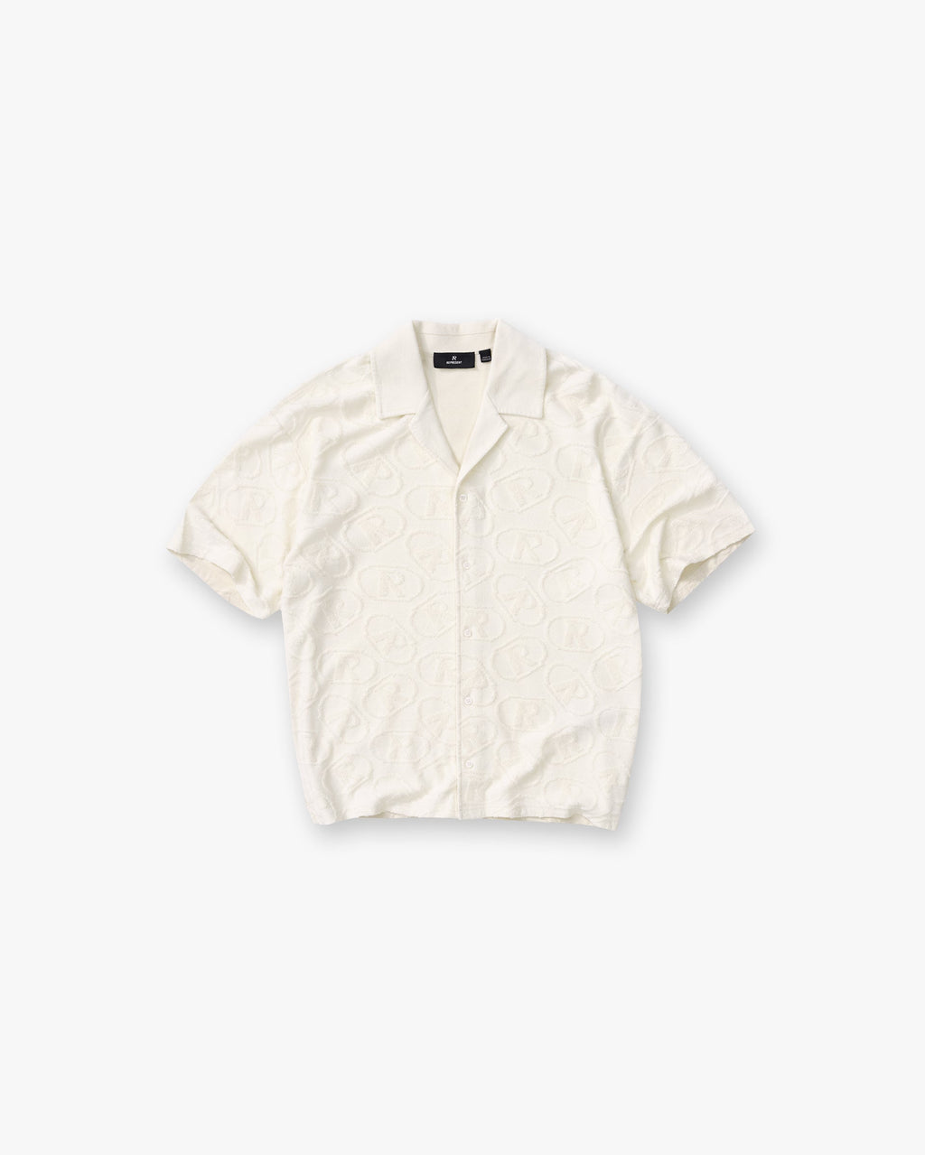 All Over Print Towel Shirt - Aged White