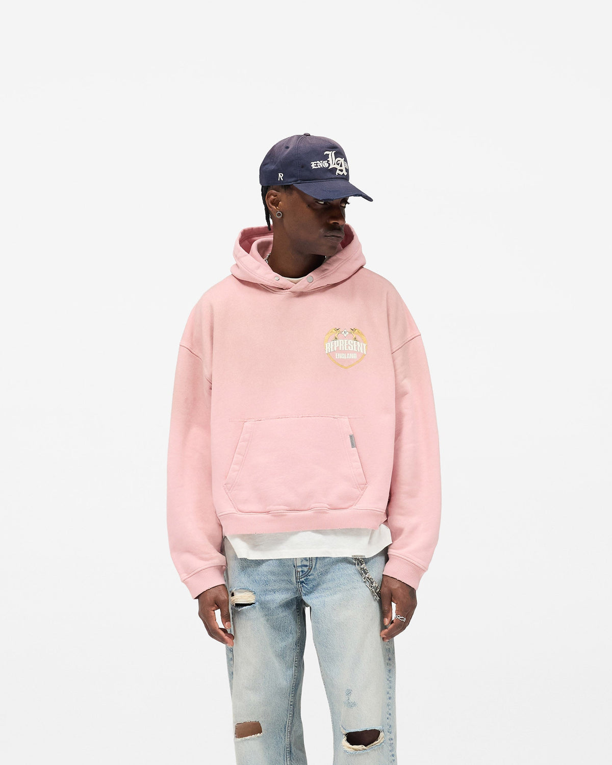 Represent Angel Border Hoodie - Quartz
