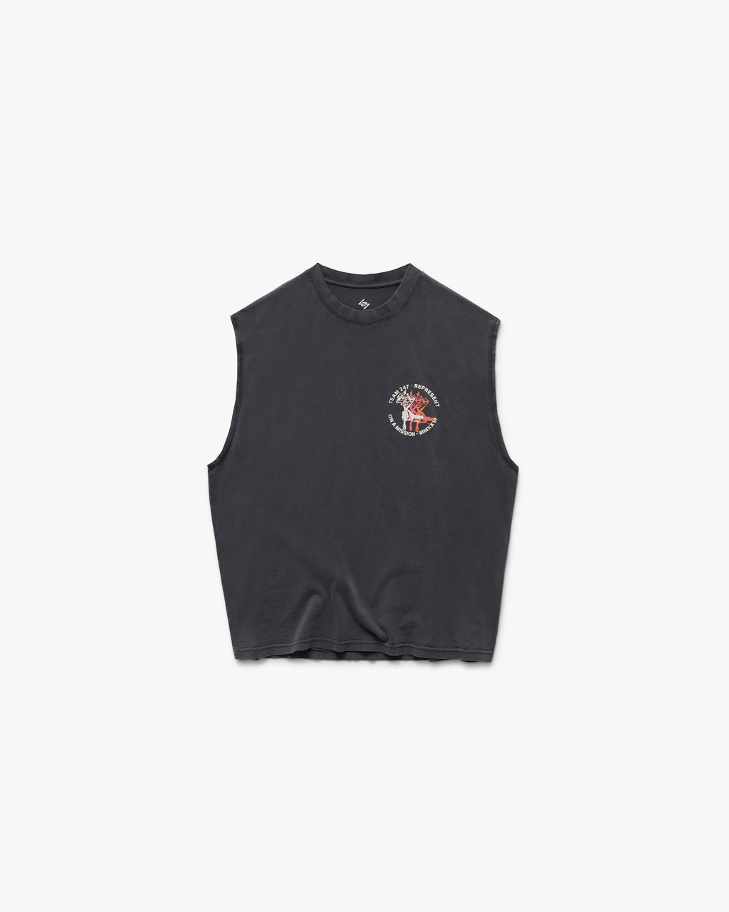 247 Torch Boxy Tank - Washed Black