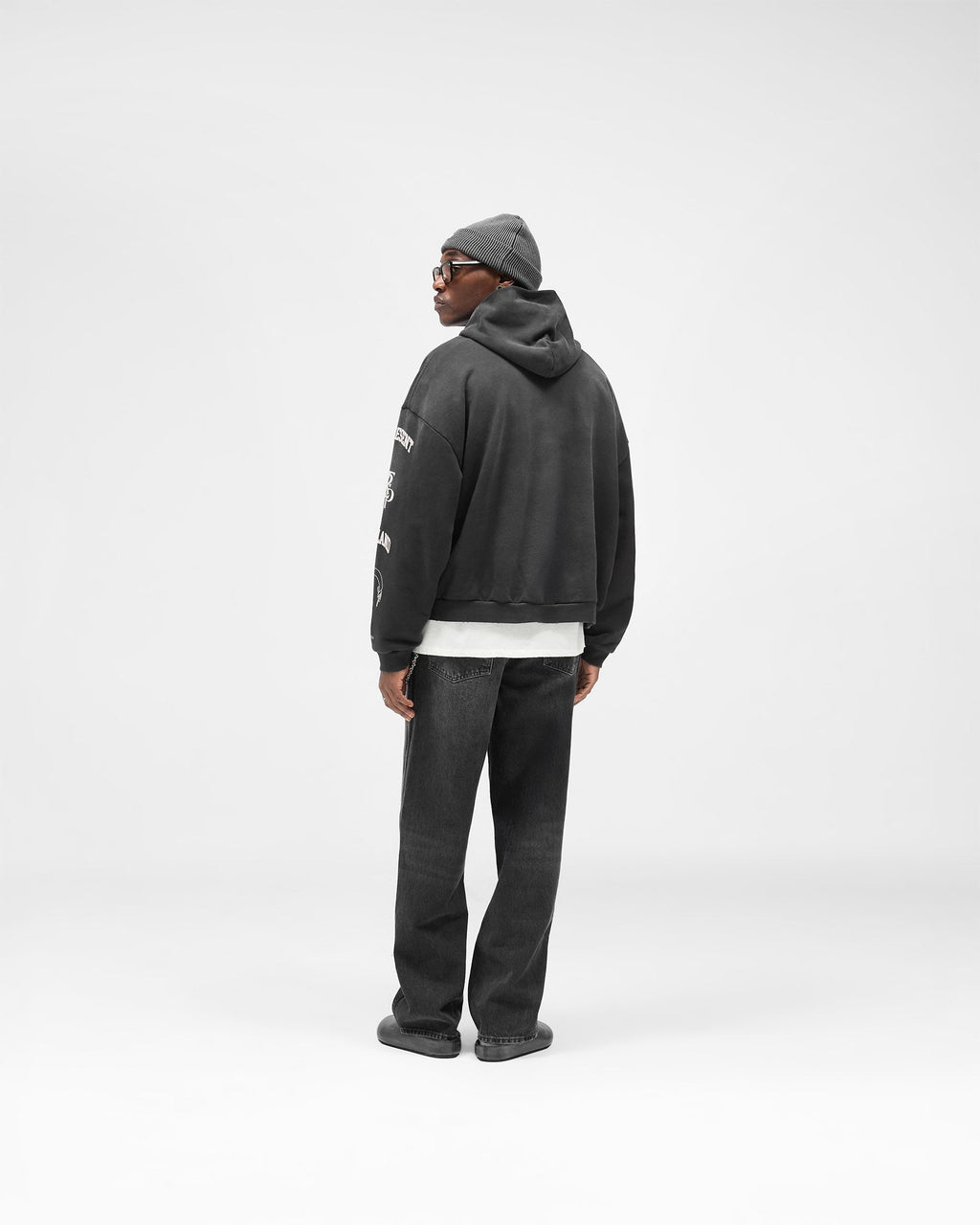 Represent Legacy Crest Hoodie - Stained Black