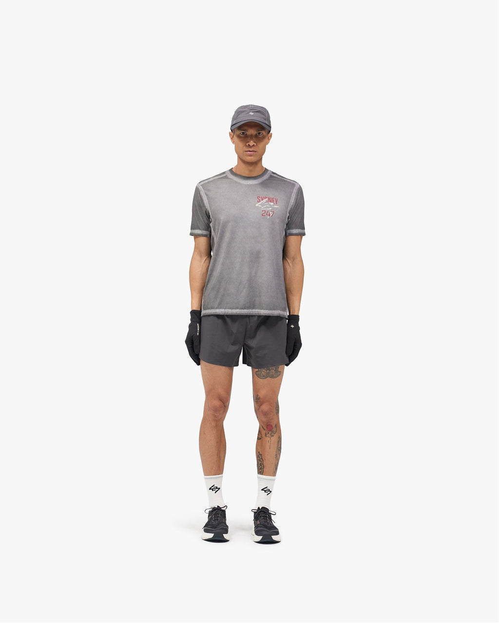 247 Race Short - Washed Grey