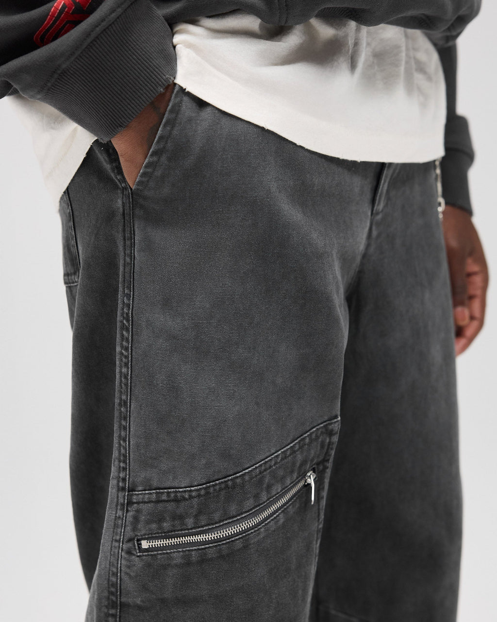 Cotton Workwear Pant - Washed Black