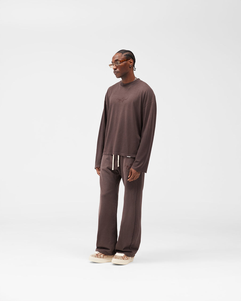 EngLAnd Long Sleeve T-Shirt - Washed Brown
