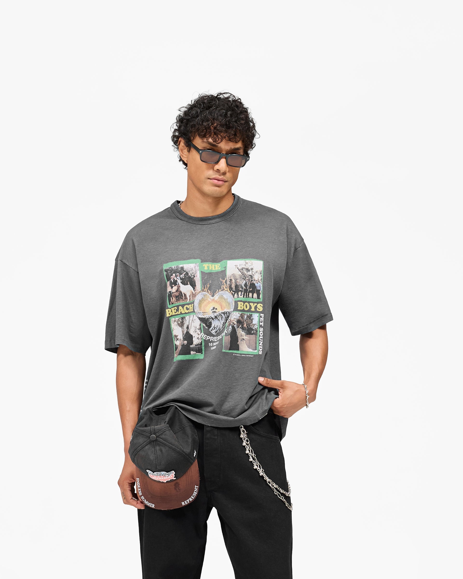 Represent x Beach Boys Pet Sounds T-Shirt - Sunfade Grey