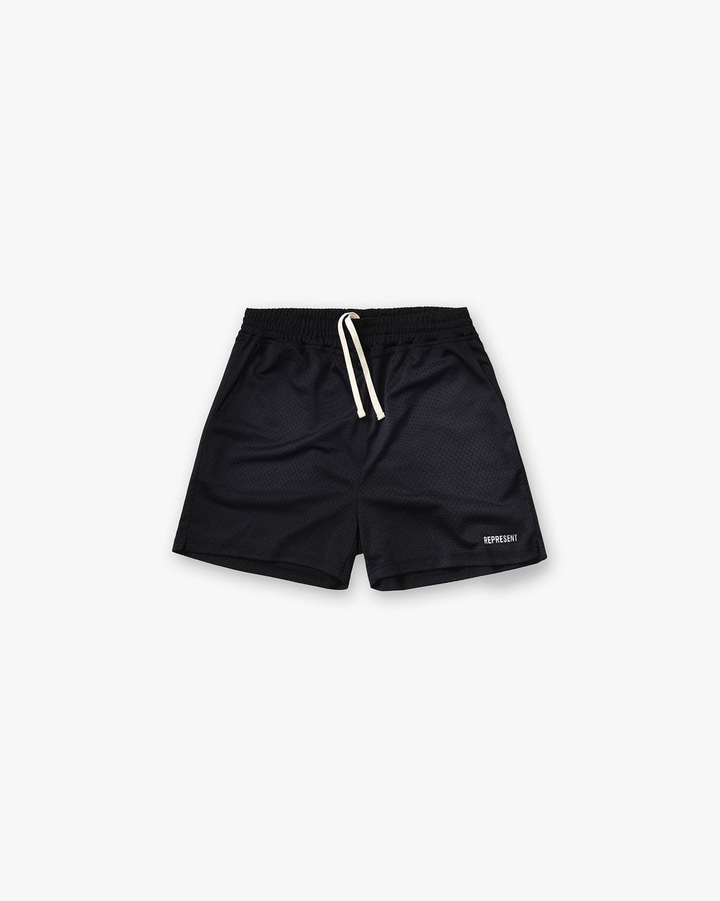 Washed Mesh Shorts - Black