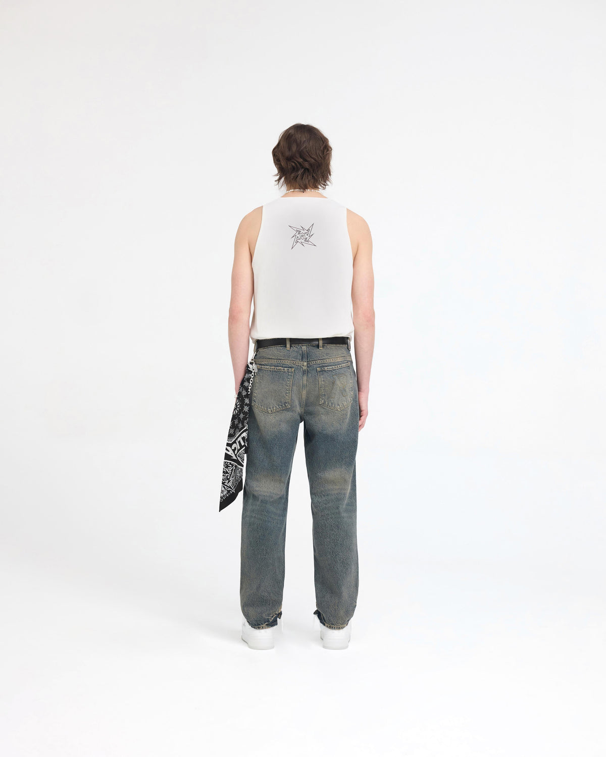 Represent X Metallica Local Crew Vest - Flat White