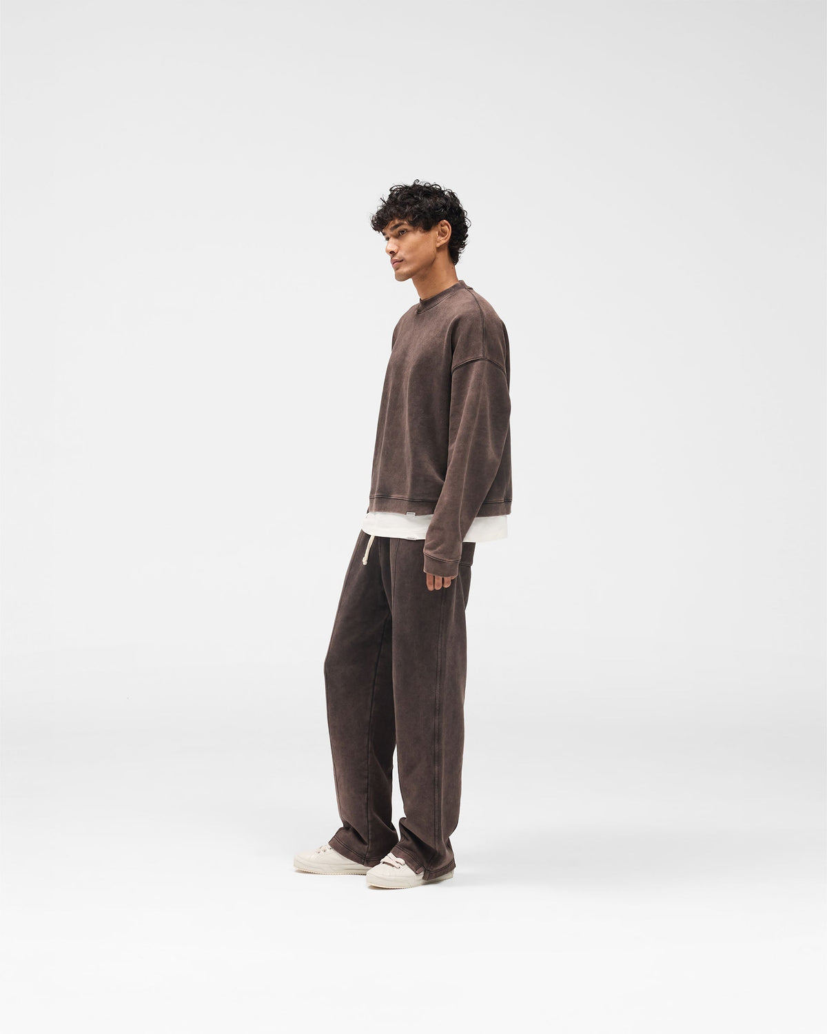 Initial Boxy Sweater - Coffee